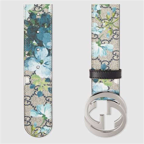 gucci belt blue bloom